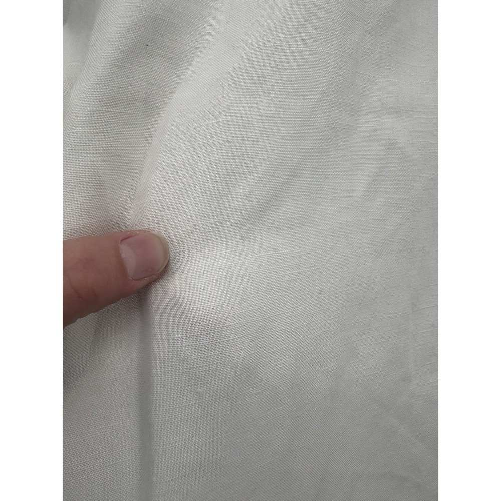 Cubavera XL Linen Long Sleeve Shirt Mens Popover White Embroidered beachy - Picture 9 of 11